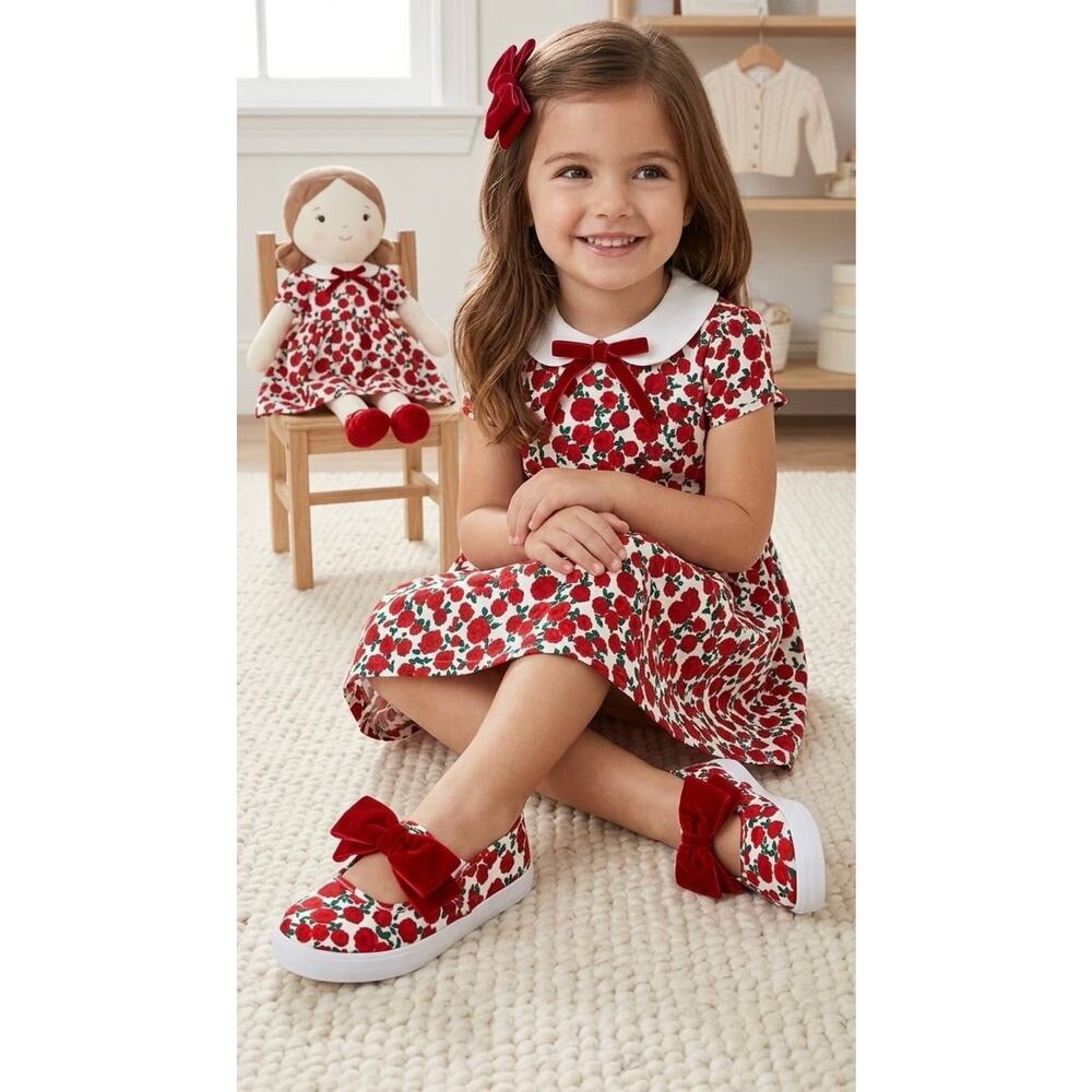 NWT❤️Janie and Jack Girls Floral shoes sz3